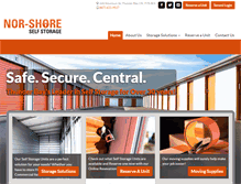 Tablet Screenshot of norshoreselfstorage.com